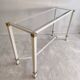 Iconic white console with designer spacer, signed Pierre Vandel Paris