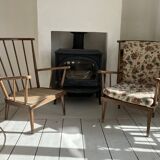 Pair of Baumann fan armchairs