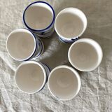 Hand painted earthenware egg cups