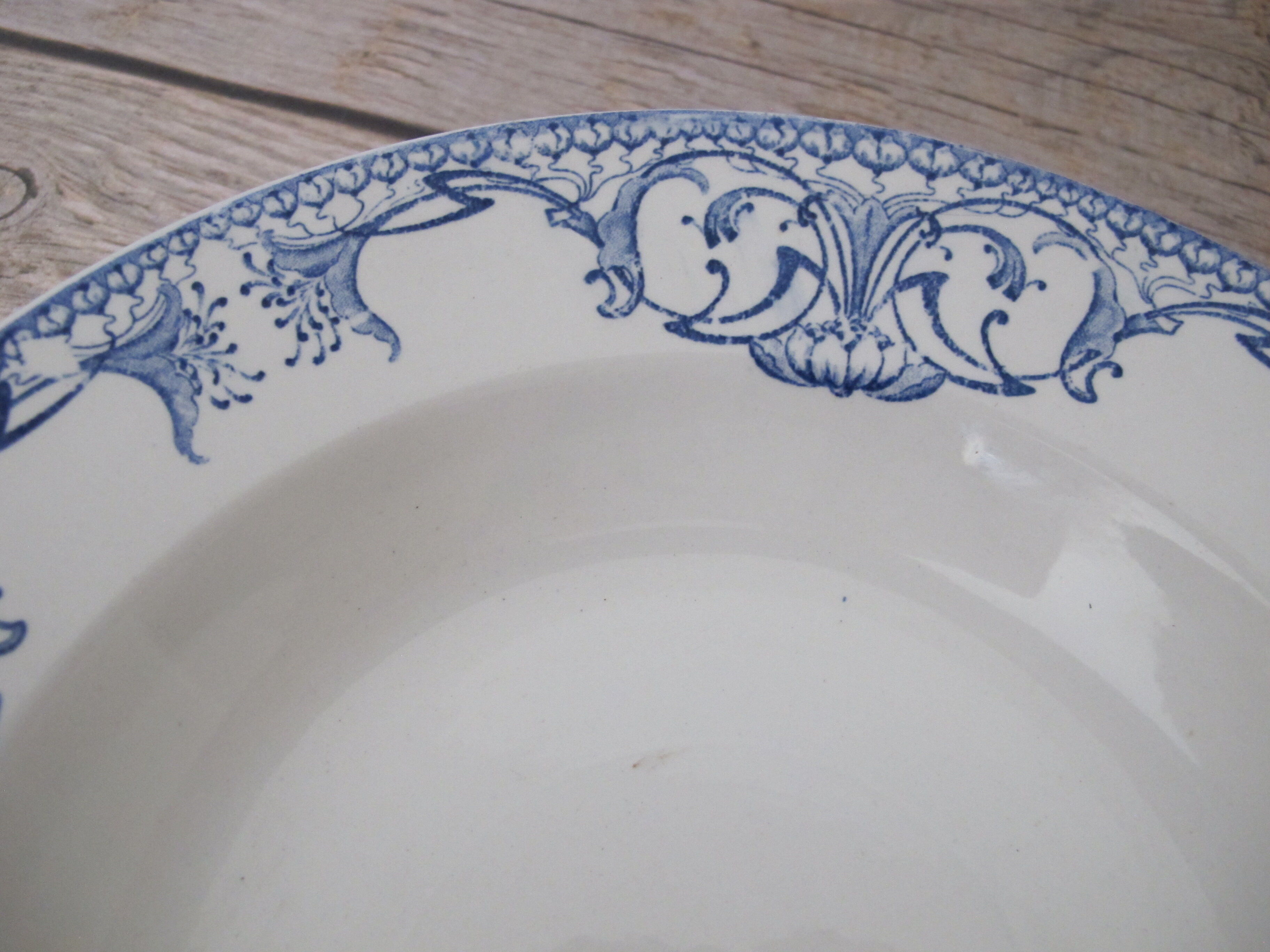 6 hollow plates in iron earth from Digoin Sarreguemines.