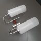 Double chrome and scandinavian teak wall lamp 50s
