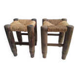 Pair of mini mulched stools