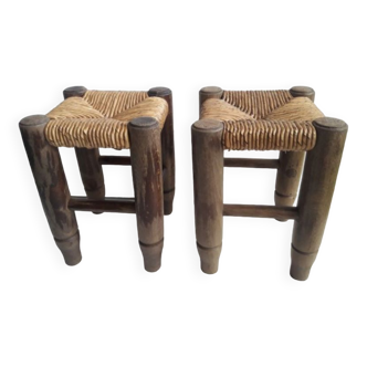 Pair of mini mulched stools