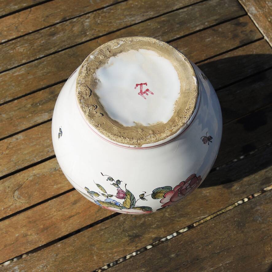 Old Malicorne Earthenware Vase - Emile Tessier