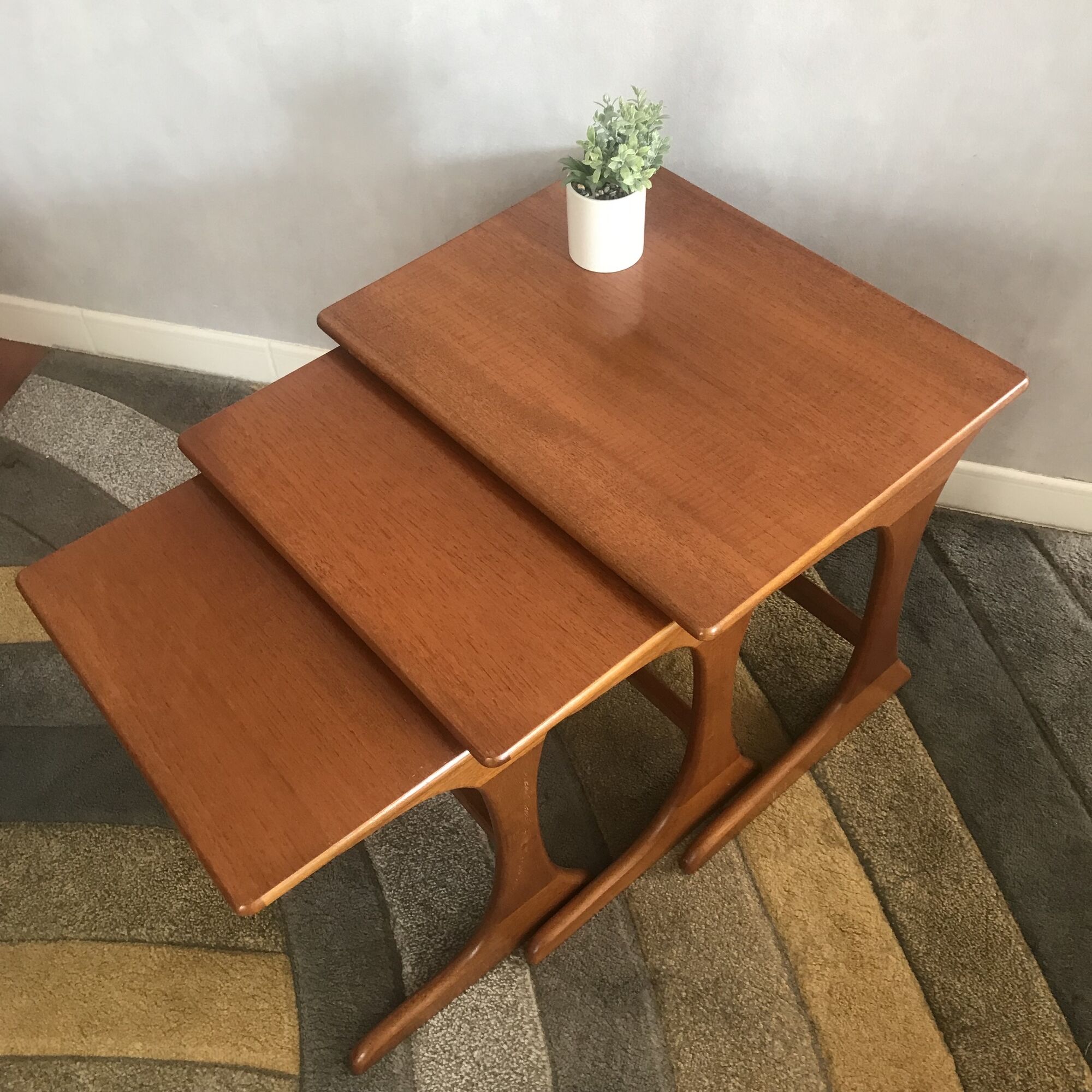 Teak nesting tables by G-plan 1960's
