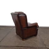 Vintage brown leather armchair