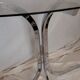 Console murale vintage 1970's verre et chrome