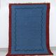 Slate blue and oxblood wool rug, 150/250cm