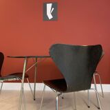 Arne Jacobsen dining set with egg table Model 3603 and chairs, 1960s