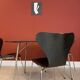 Arne Jacobsen dining set with egg table Model 3603 and chairs, 1960s