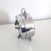 Old mechanical alarm clock jaz ruzic ''repetition'' chrome metal, 1965