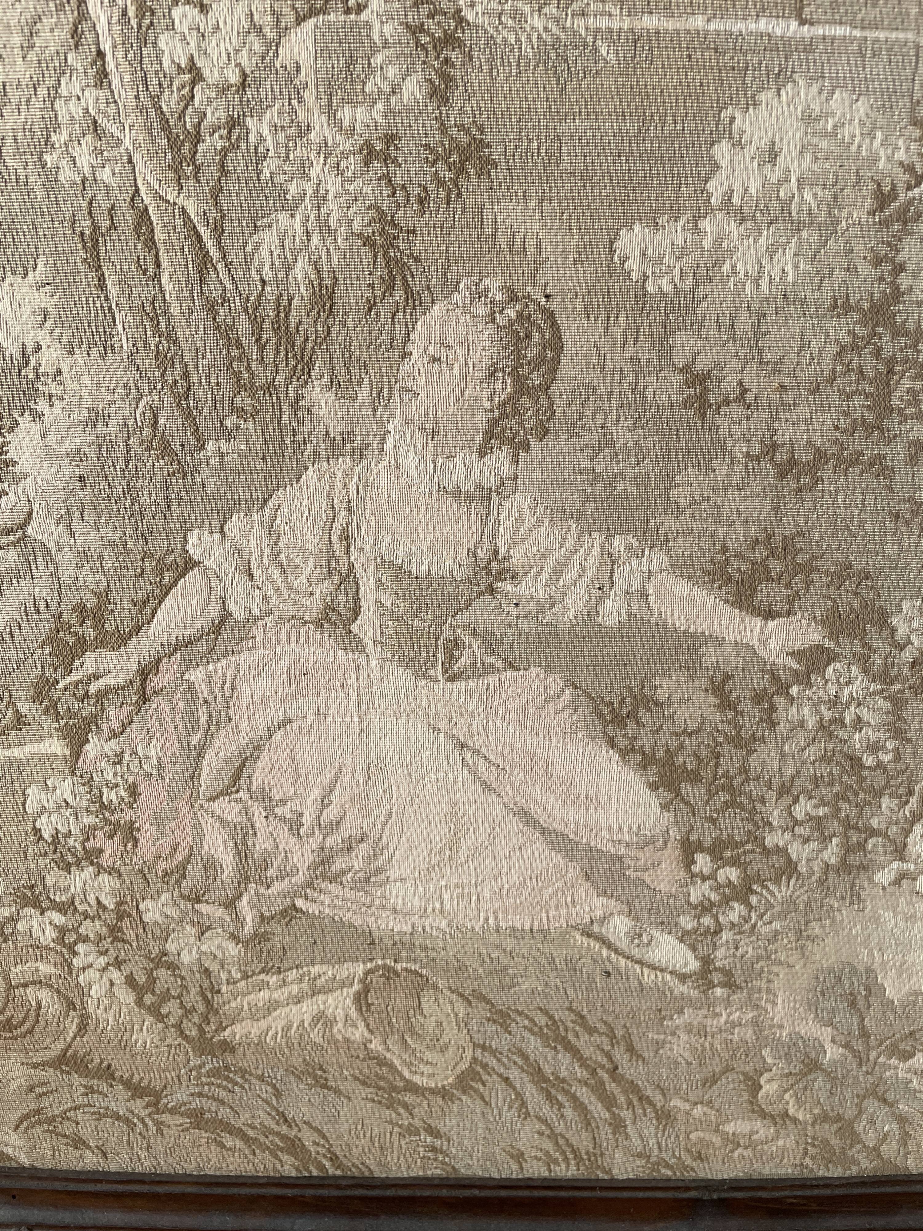 Framed antique tapestry, Fragonard, Grands Magasins du Louvre