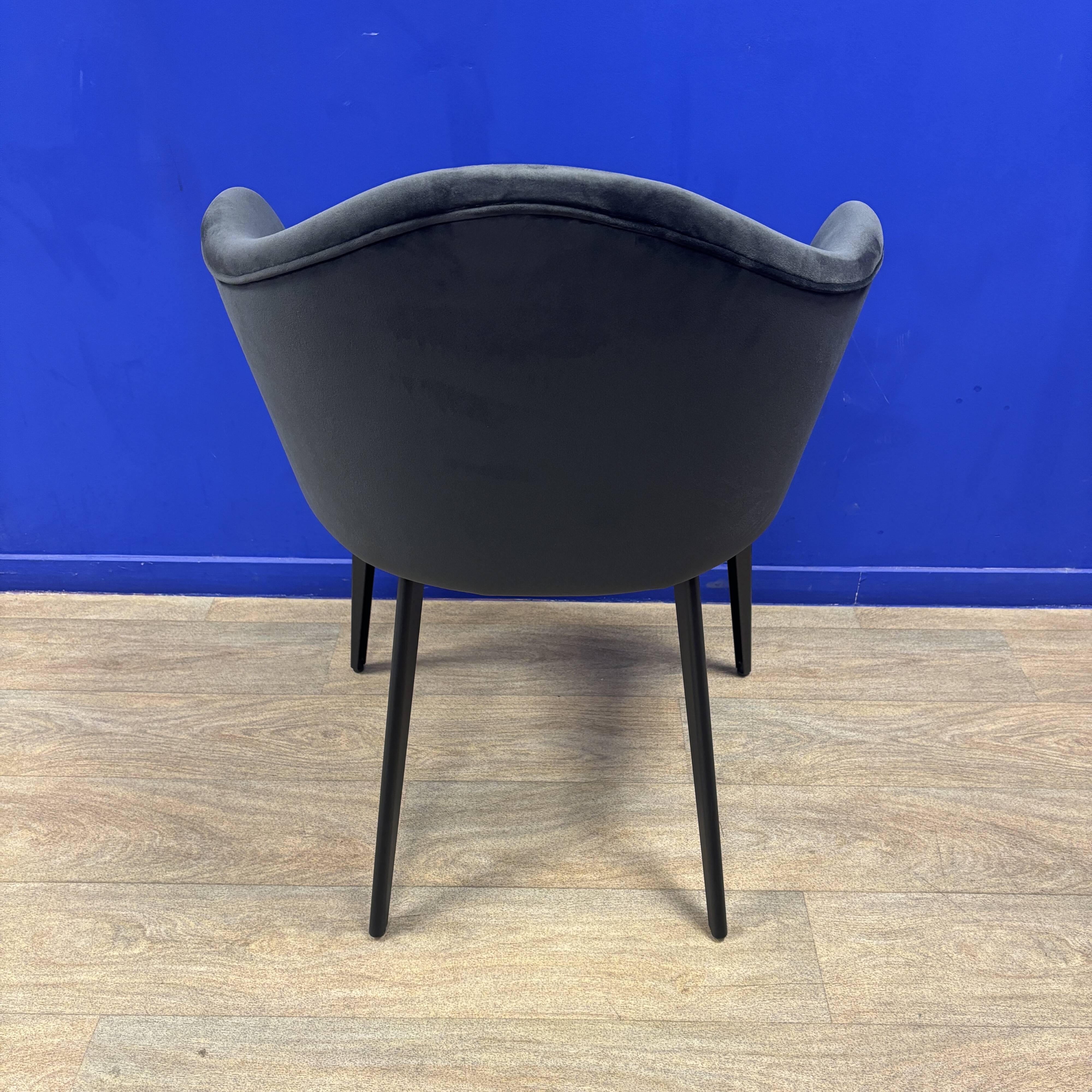 Fauteuil Nuovo Velours Gris - Altassina