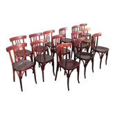 Lot bistrot 9 tables et 16 chaises mahieu Jule bry