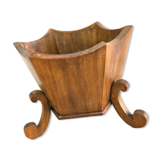 Wooden hexagonal planter