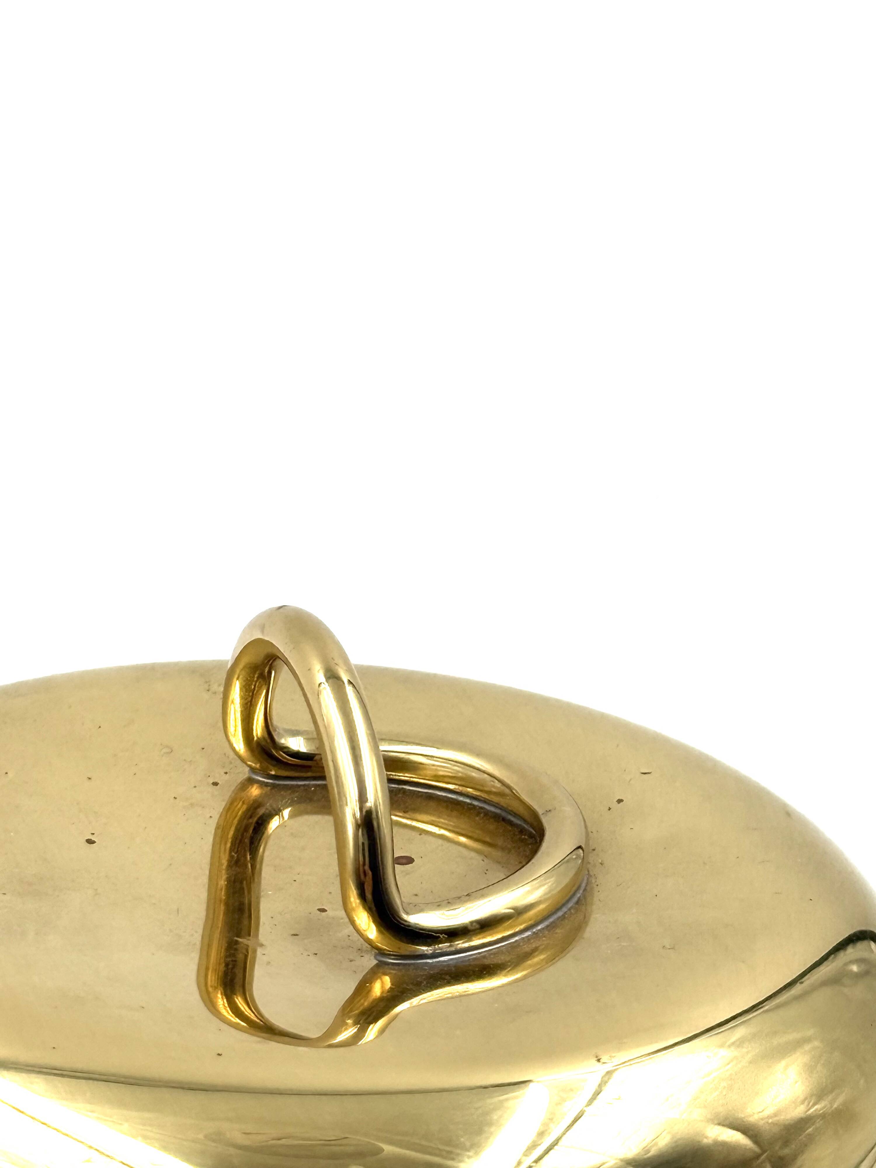 Hollywood regency gold Ice Bucket, Lira Italy ca. 1980s