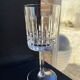 Verres à vin blanc art déco en cristal soufflé et taillé