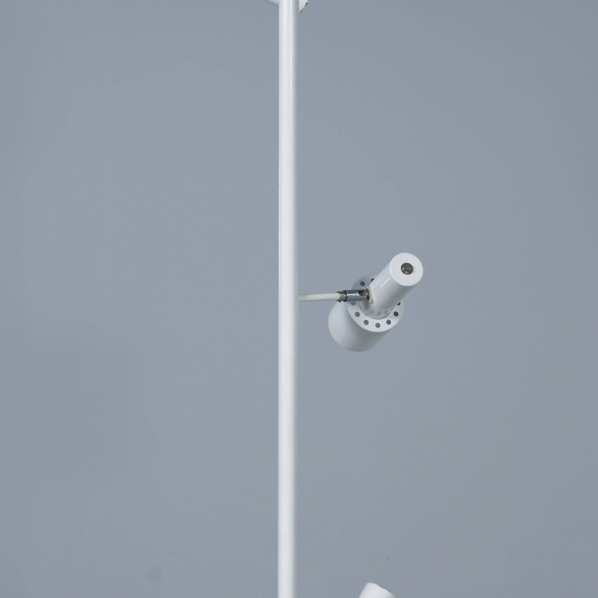 White telescopic floor-to-ceiling lamp model 642 by Hala, 1970s