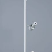 White telescopic floor-to-ceiling lamp model 642 by Hala, 1970s