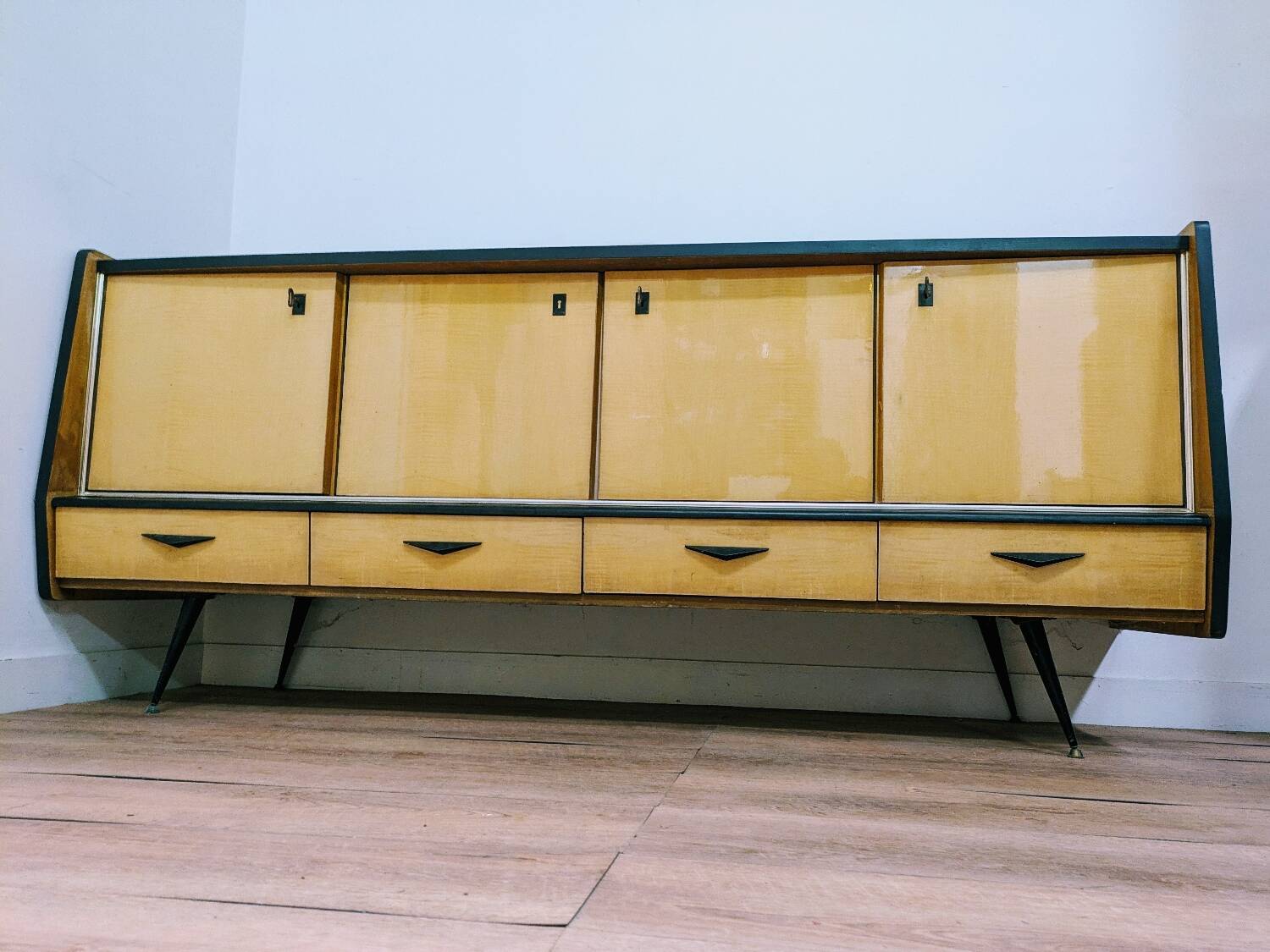 Vintage Scandinavian wooden sideboard