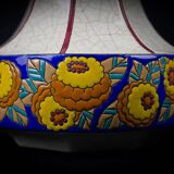 Art Deco Longwy spinning top vase in cloisonné enamel - 1930s