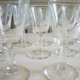 Service of 33 glasses on foot & carafe