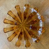 Orange yellow glass fruit cup