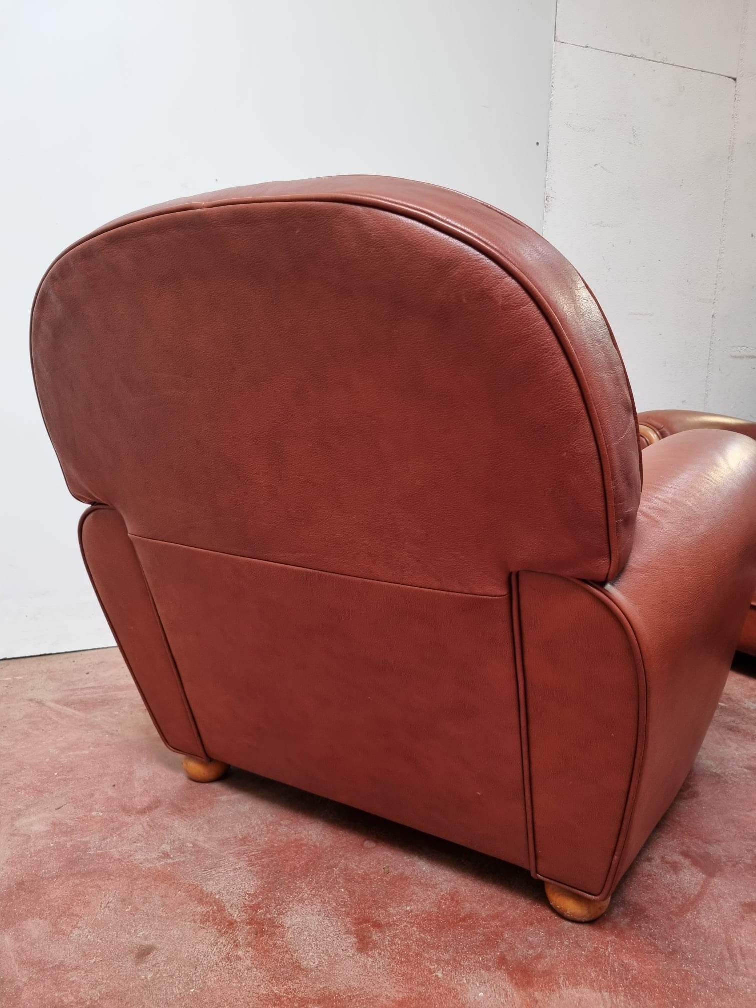 Leather club chair