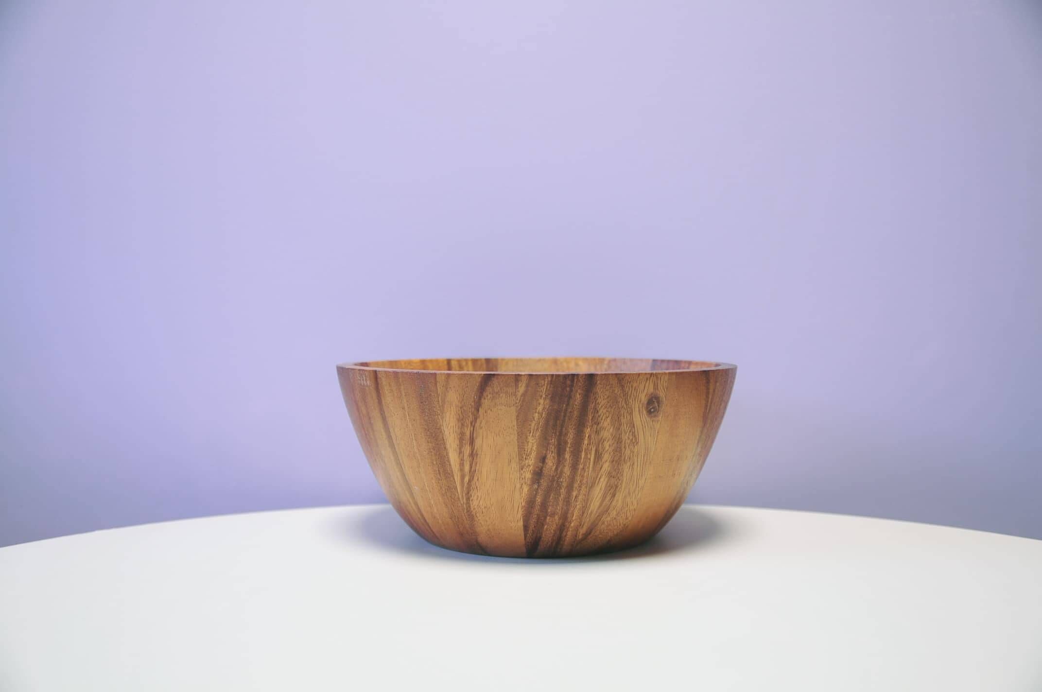 Grand bol en bois vintage