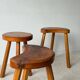 Vintage tripod stool trio