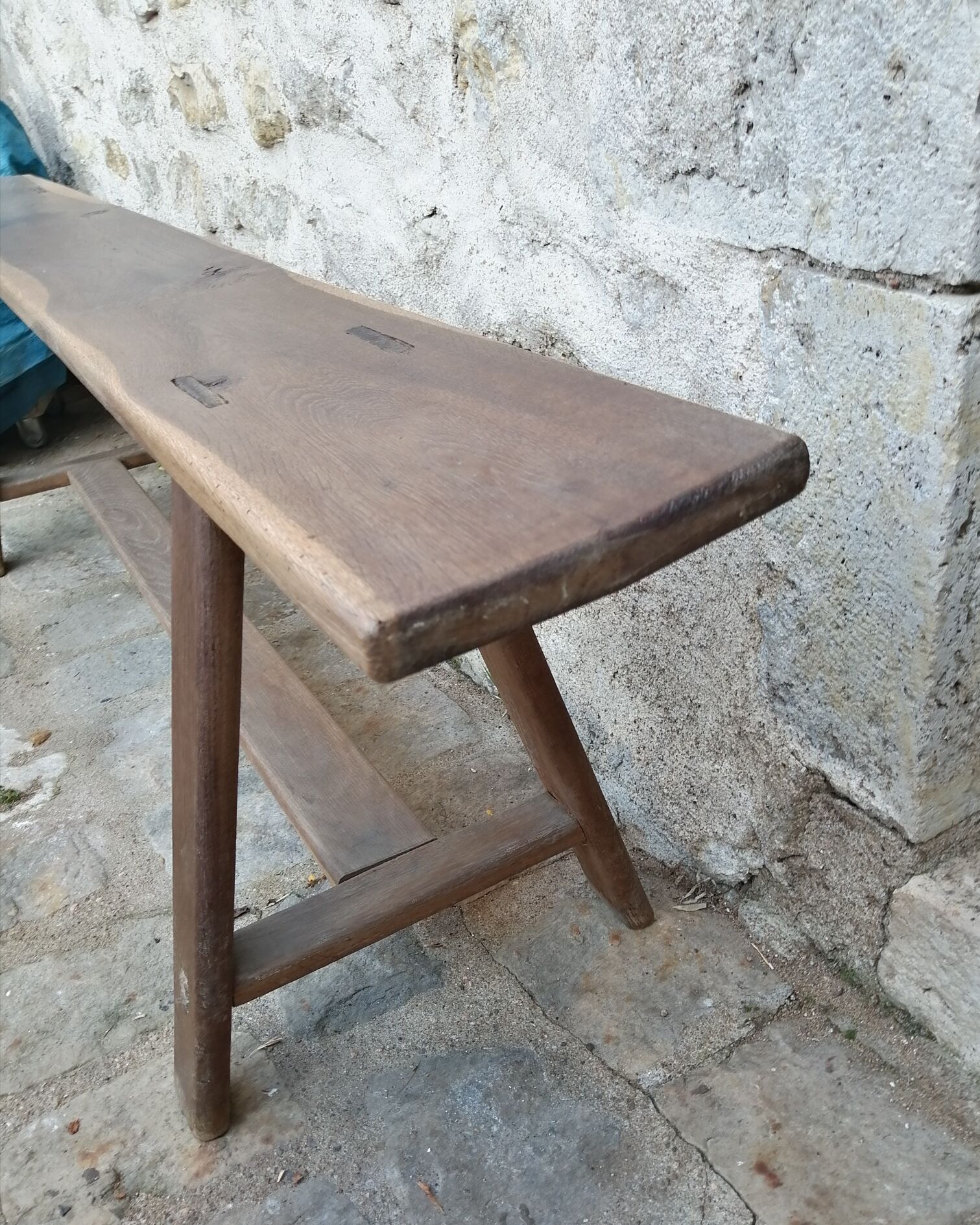 Long wooden bench 180cm