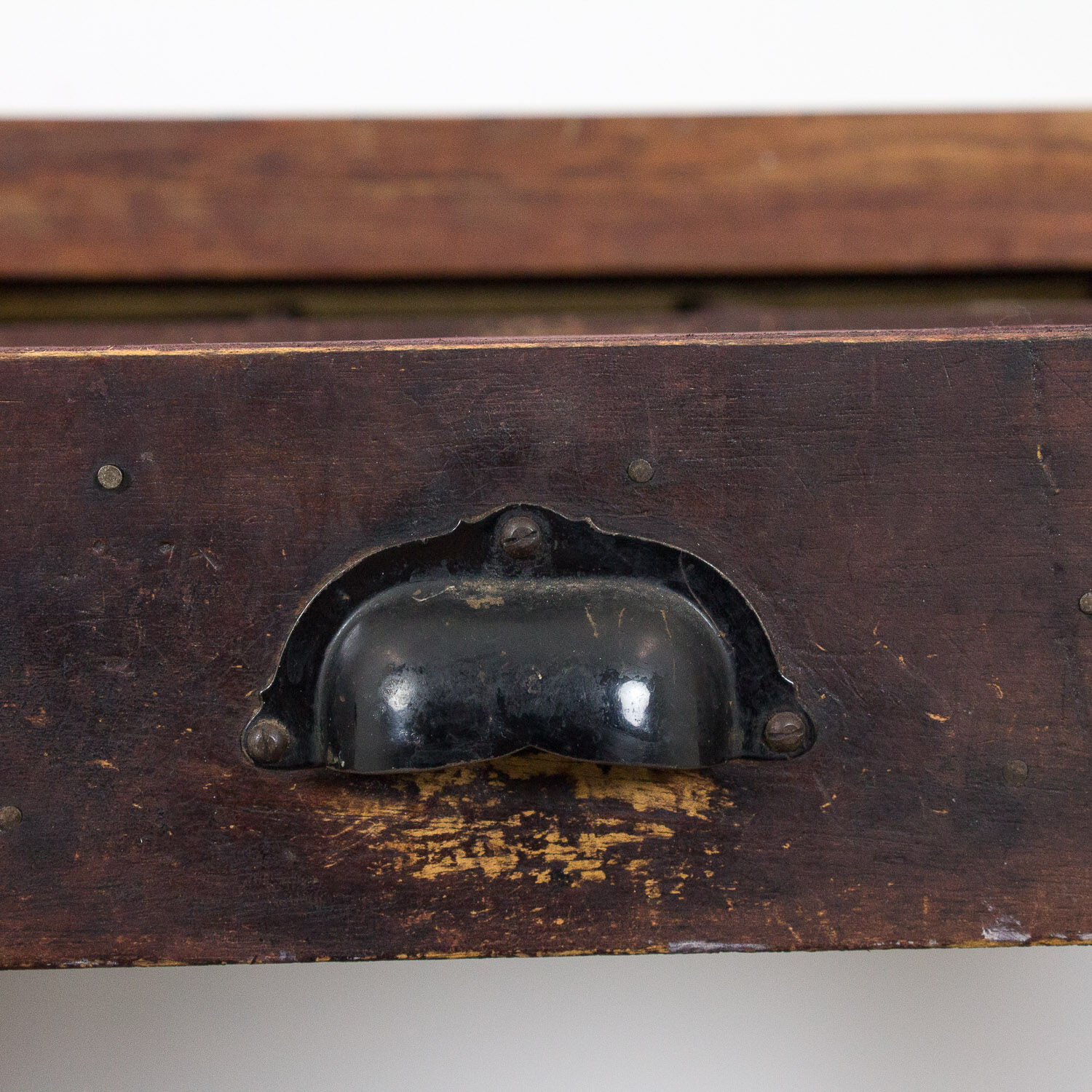 Vintage wooden table factory desk