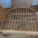 Pair of rattan armchairs