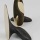 Pair of minimalist mid-century brass bookends by Carl Auböck #3653, Vienna, Austria.