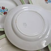 Set of 6 flat plates Moulin des Loups, Nina model, vintage French
