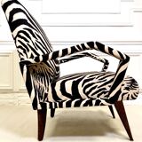 Vintage 50s zebre armchair