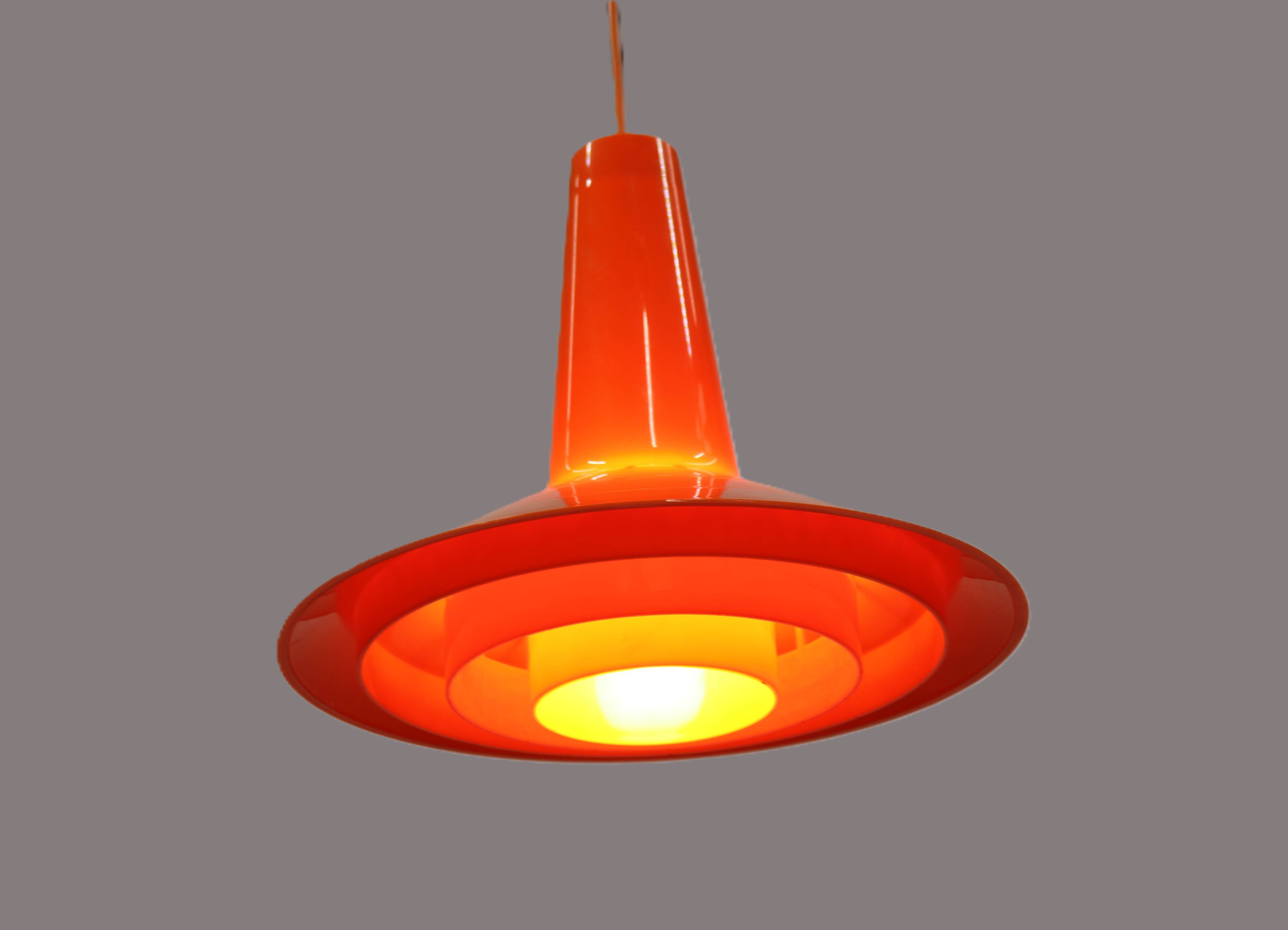 Danish Plastic Design Pendant - Bent Karlby - Schroder Kemi - space age