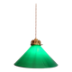 Art Deco pendant light in conical green opaline, 1920s-30s