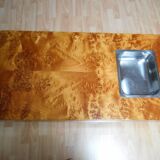 Coffee table for Roche Bobois 70s Elm loupe or thuya