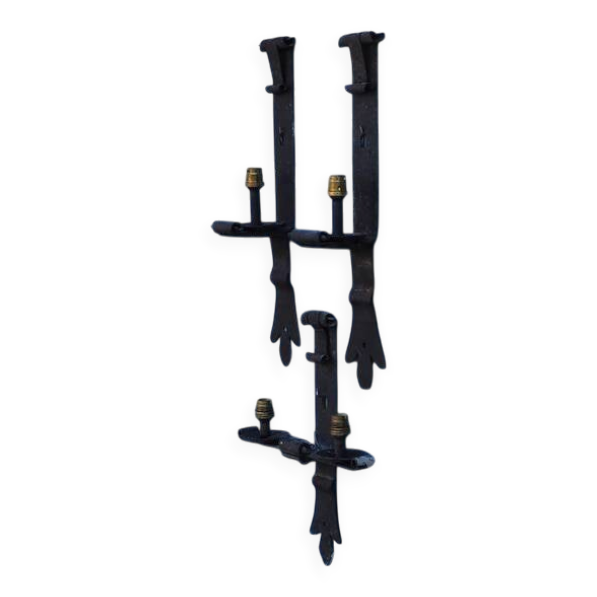 Forged Iron Castle Wall Lights: French Salvaged Sconces, Medieval Style