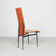 Fasem dinner chairs S44 in cognac red leather, 1990's