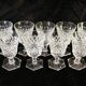 9 water glasses in crystal cut with diamond tip cristallerie de lorraine