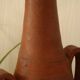 Pied de lampe en terre cuite terracotta vintage
