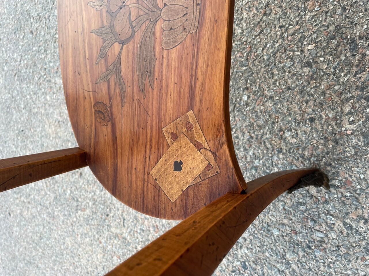 Table Rognon Marquetry Antique