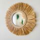 Miroir rond rotin paille, 45 cm
