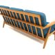 Scandinavian 3-seater sofa "Cigar chair GE 240" Hans J. Wegner, Denmark, 1960