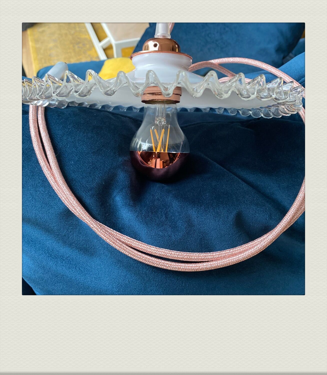 White and pink vintage walker