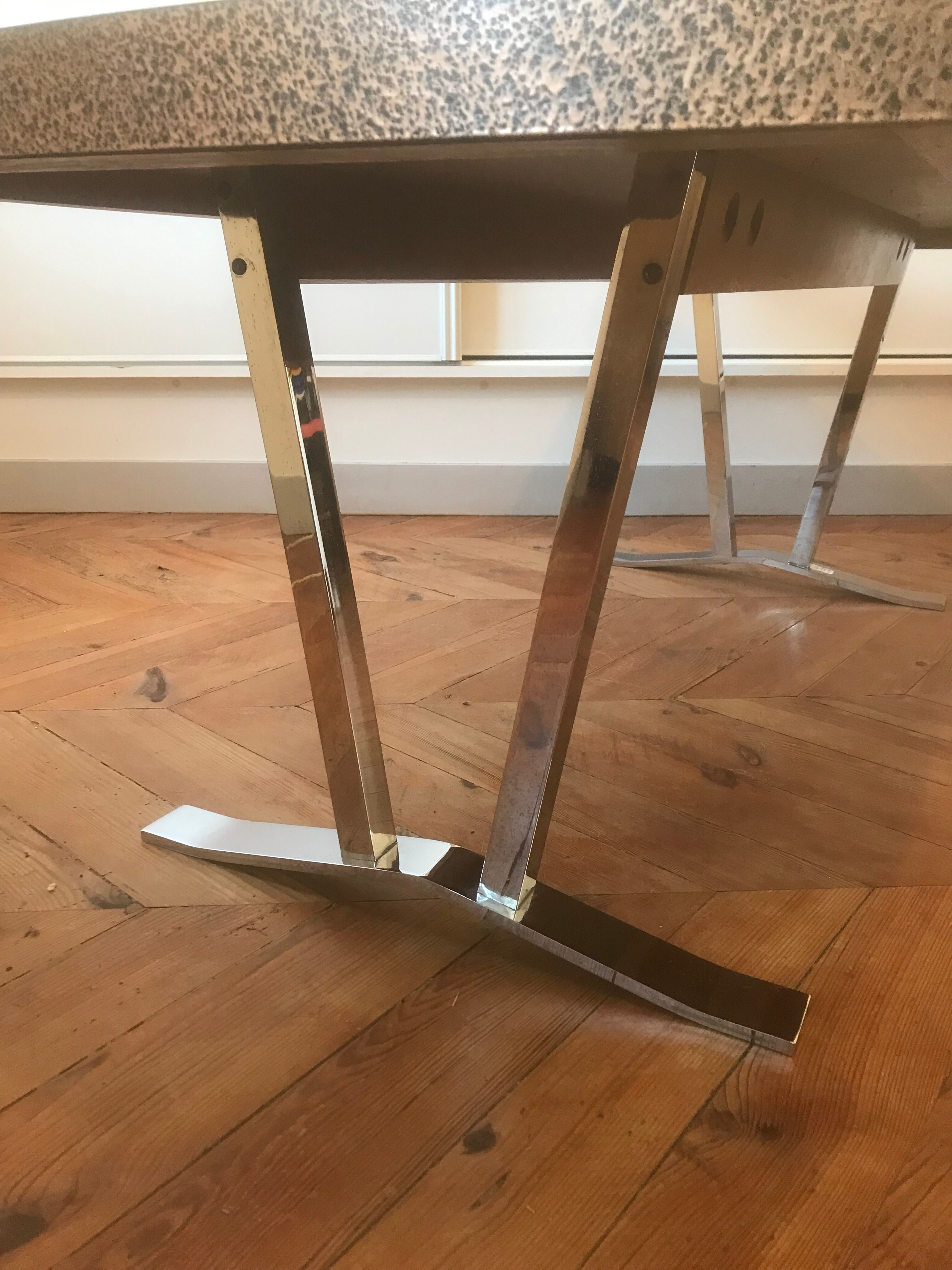 Coffee table style Bernard Rohne vintage 1980