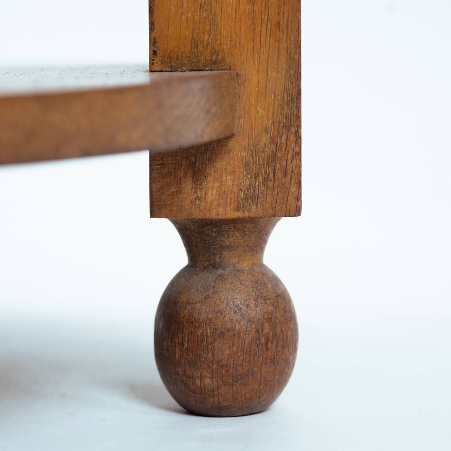 Dutch Art Deco octagonal sidetable in oak and ebony, 1920s