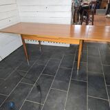 Vintage rectangular table with 2 extensions from the 60s